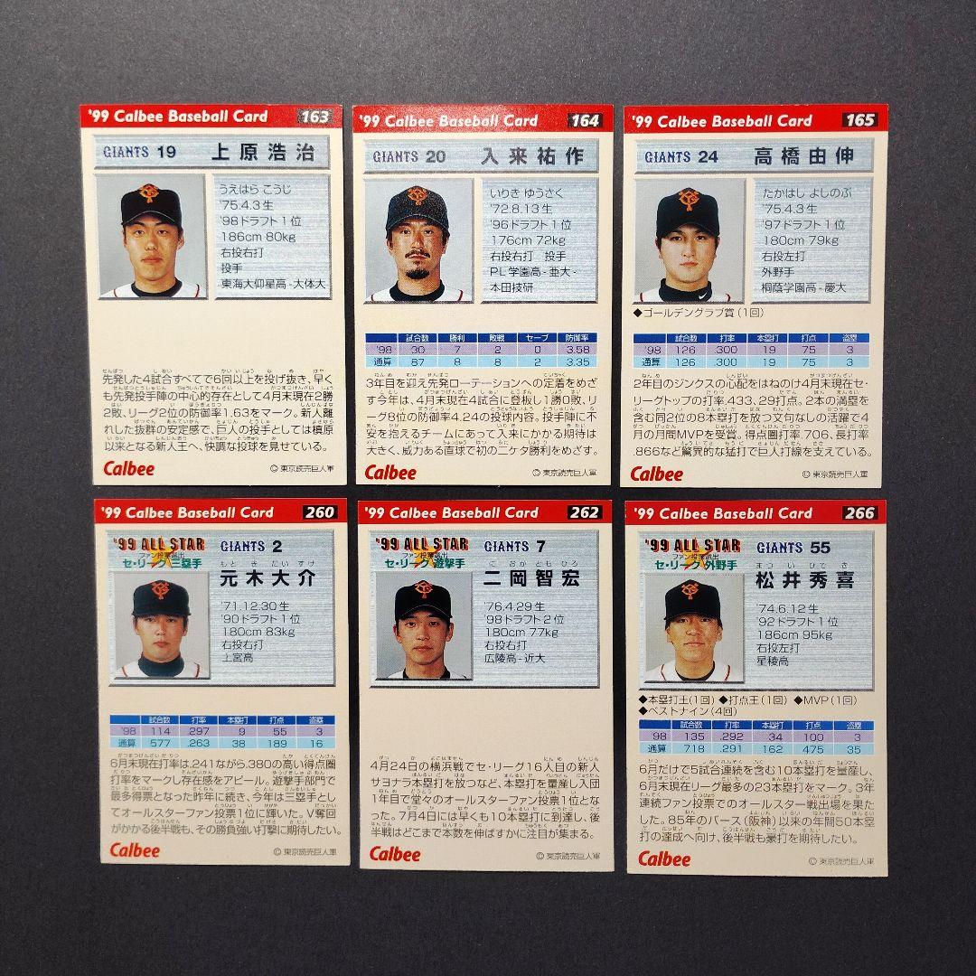 プロ野球チップスカード 1999 読売ジャイアンツ 6選手 - メルカリ