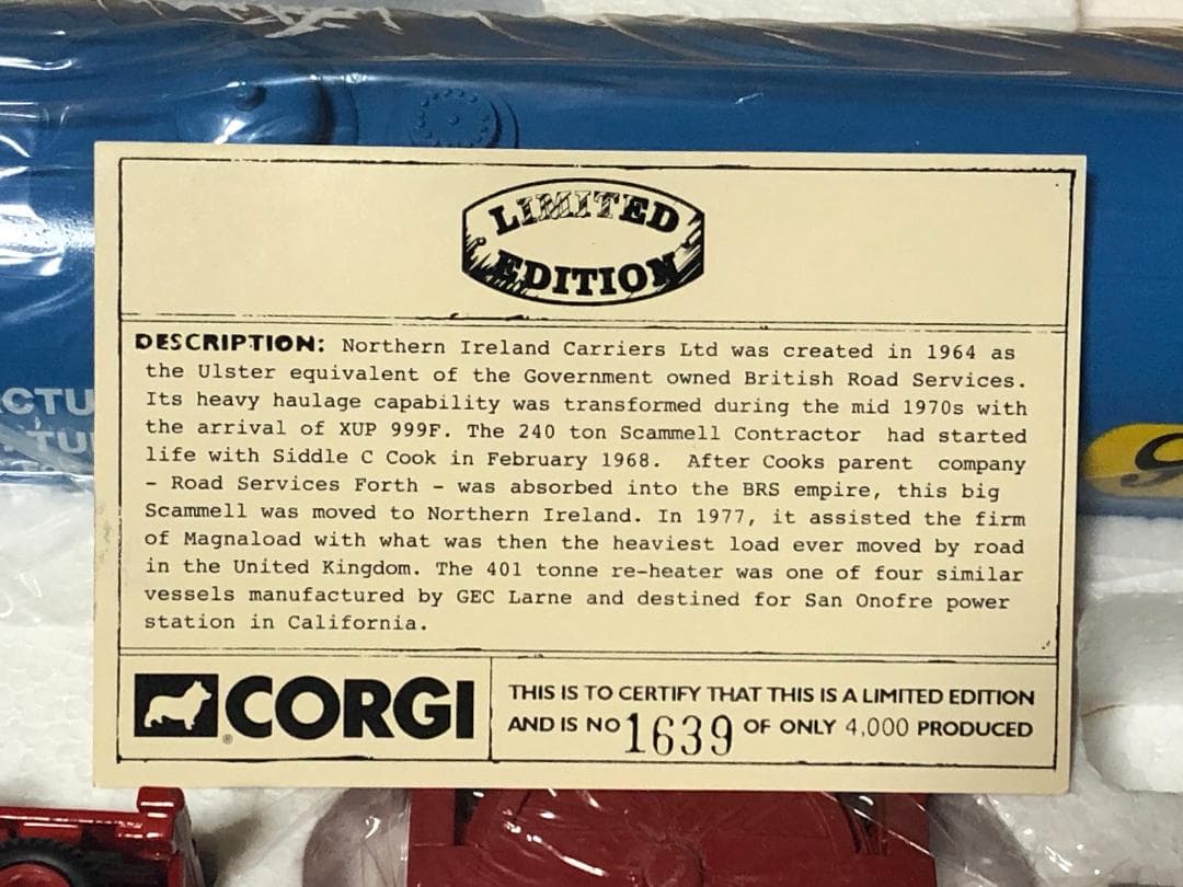 コーギー1/50スキャメル・コントラクター・ニコラスボギートレーラー