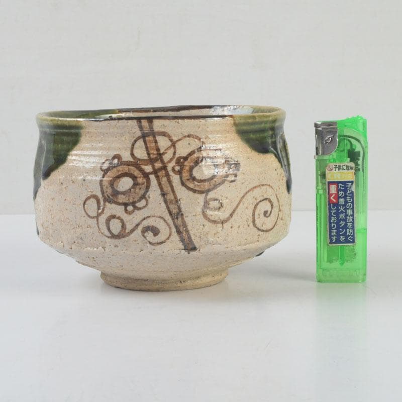 茶道具 人間国宝 荒川豊蔵作 織部 茶碗 共箱 V 9619 - メルカリ