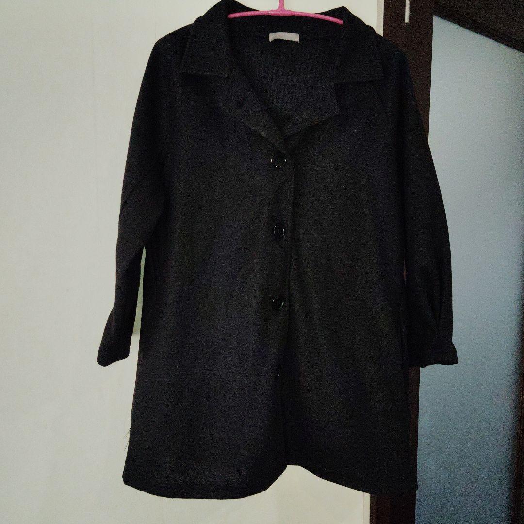 最終値下げ】ブラック 超薄手コート Sサイズ - メルカリ