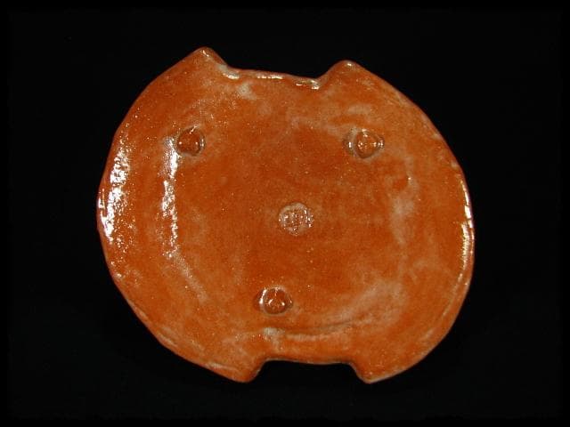 中村 道年 赤 分銅 向付 赤楽 楽焼  茶道具 懐石 d44