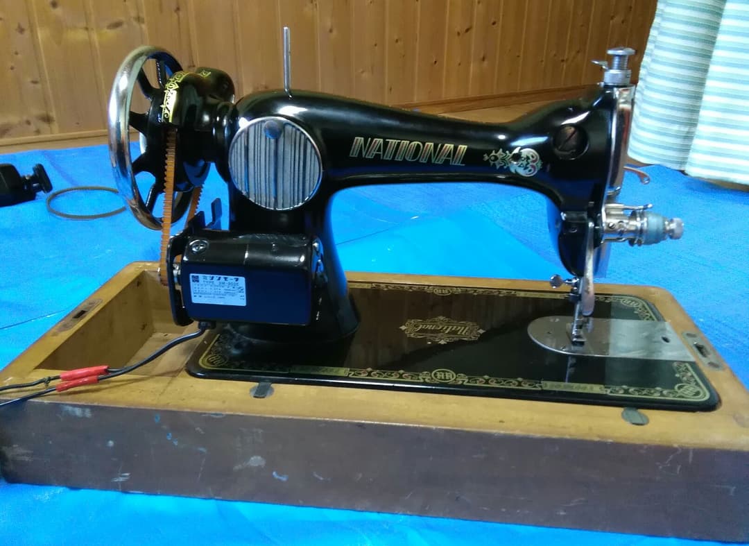 昭和 アンテイーク電動ミシン ナショナル 昭和 アンテイーク電動ミシン
