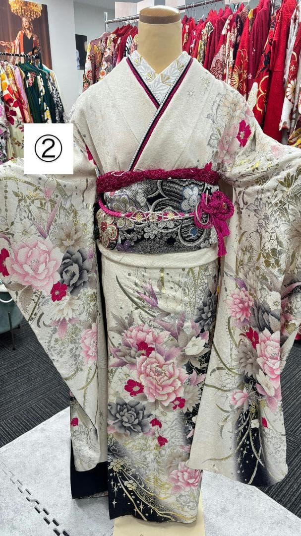 ミケにゃん様 振袖9点フルセット、小物セット【369】 ミケにゃん様 振袖9