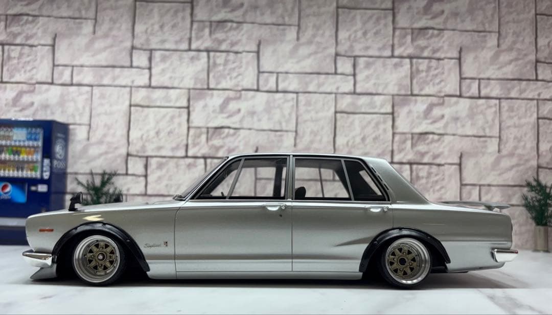 1/18 サムライ　ハコスカ4dr GTR オバフェンMK-Ⅲ深リムカスタム