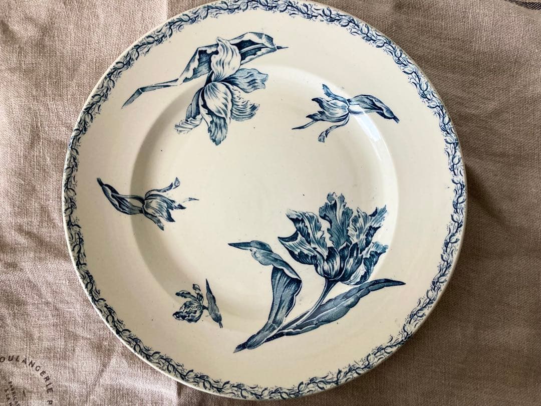 希少 ショワジールロワ 切り花 フランスアンティーク 平皿 希少 ジョワ