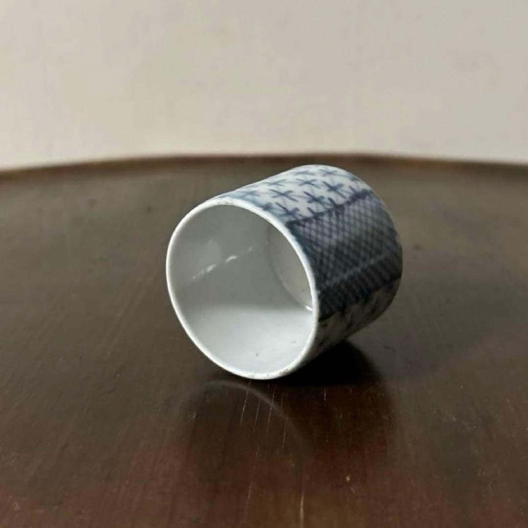 古伊万里筒　のぞき猪口　酢猪口　古道具　アンティーク　蕎麦猪口　検;白洲正子李朝