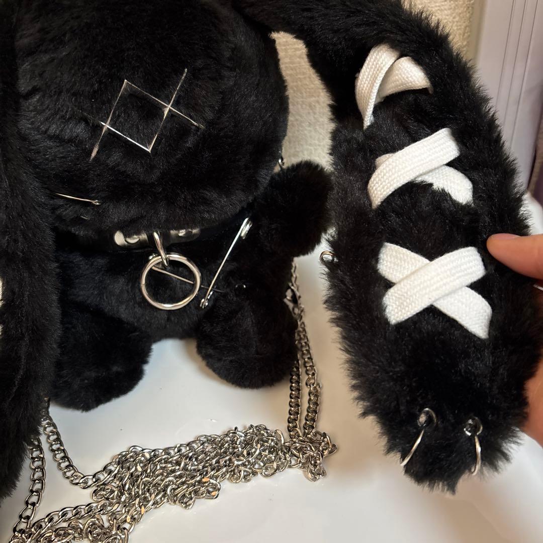 REFLEM　レフレム　うさ耳ぬいぐるみバッグ　ブラック　黒　チョーカー うさぎ