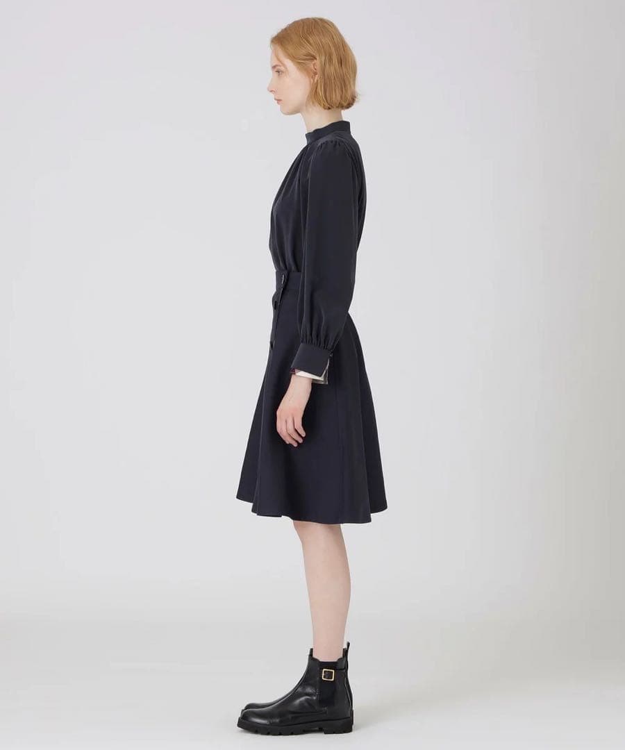 新品ブルーレーベル　ベージュクレストブリッジチェックリバーシブルスカート　36