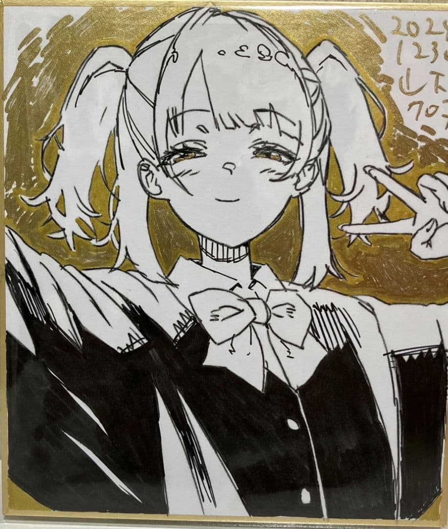 山下クロヲ 色紙 コミックマーケット105 限定 直筆 描き下ろし 河合一夏