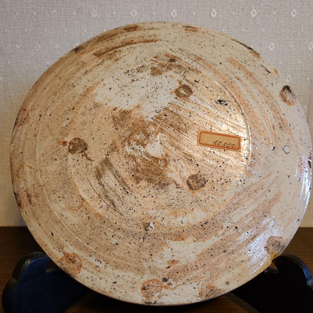 慶應 江戸後期 絵瀬戸 鉄絵 石皿 秋草行灯皿 油皿