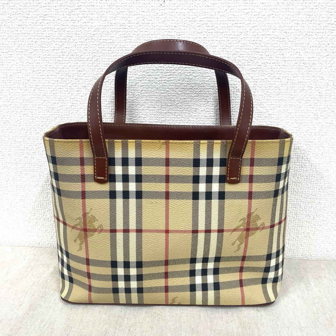 【N】BURBERRY バーバリー ノバチェック ハンドバッグ