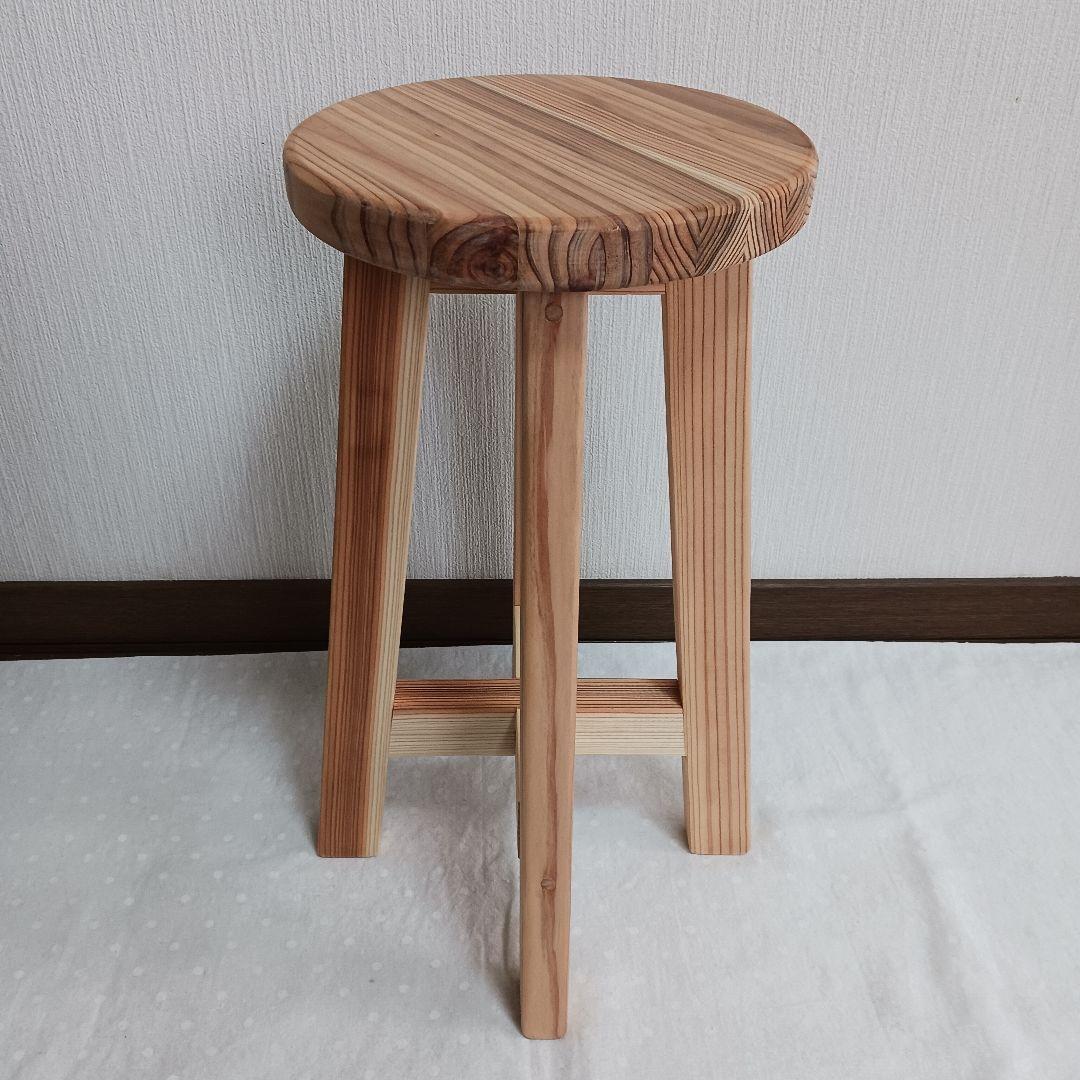 Mon☆Star　ハンドメイド　スツール　高さ50　2脚　茶　ナチュラル