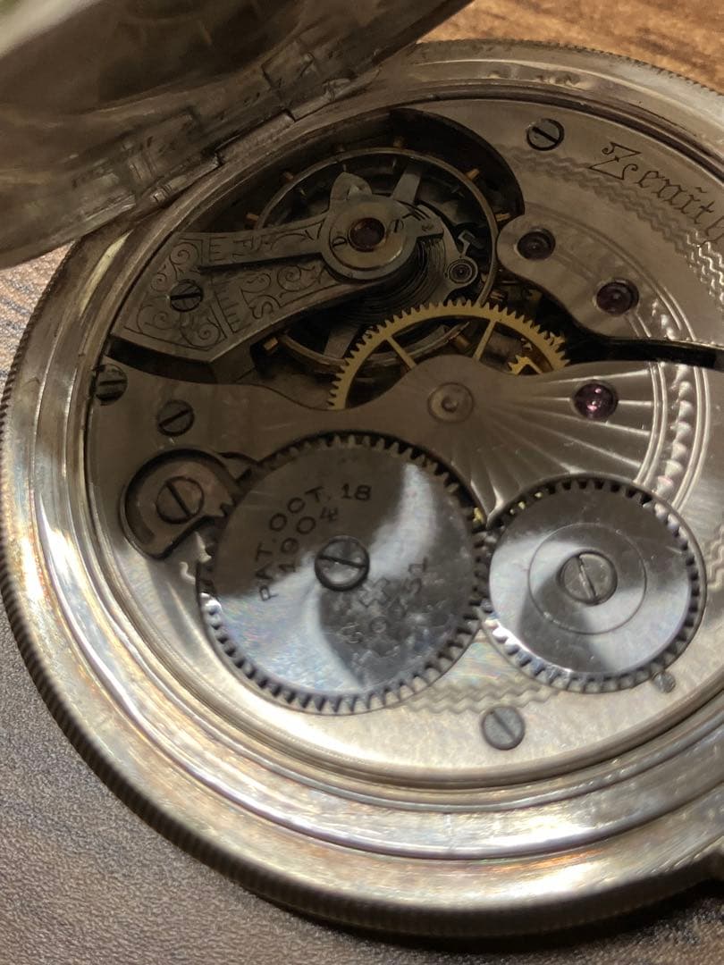 EF798 ブルブラント ゼニス 銀無垢 懐中時計【1】