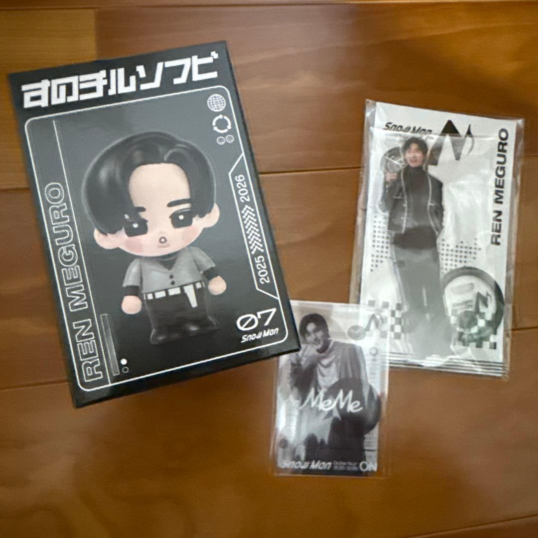 SnowMan ソフビ 目黒蓮 ON すのチル アクスタ クリアステッカー - メルカリ