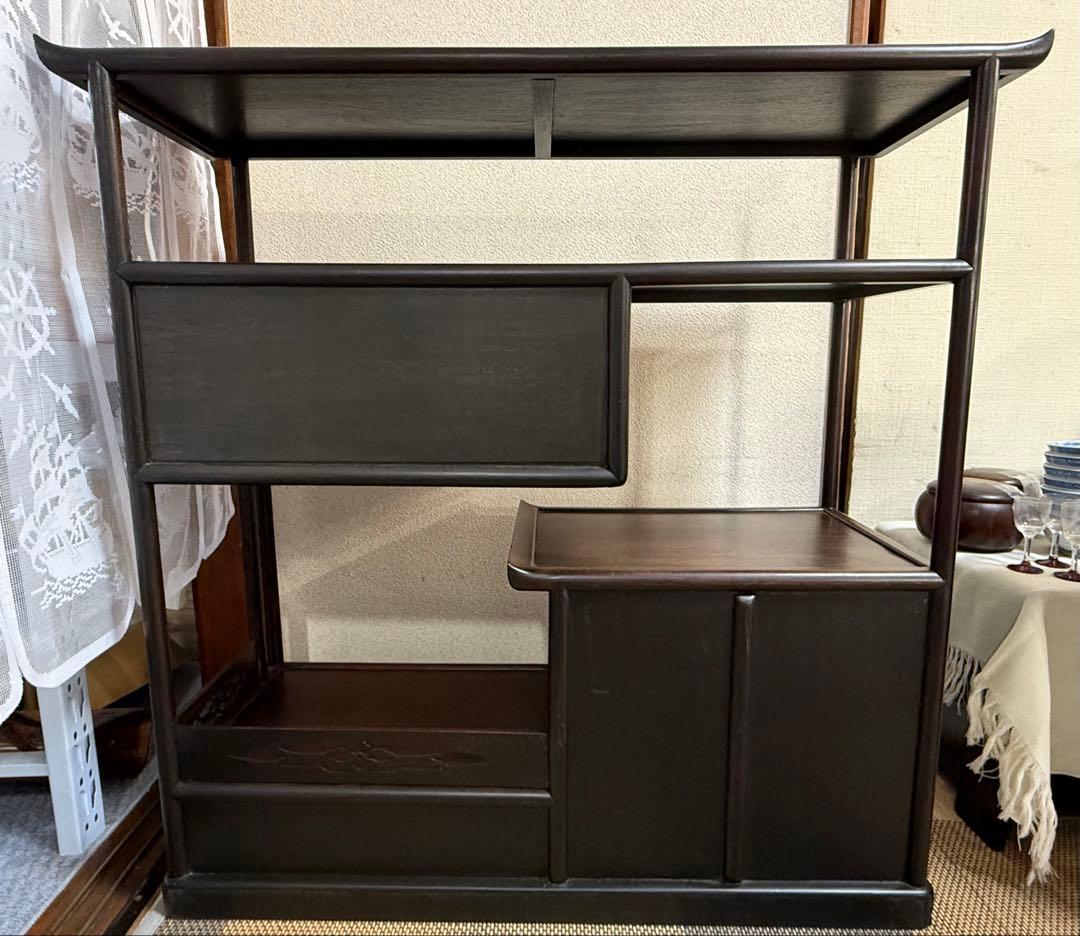 紅木 茶棚 茶箪笥 唐木 茶道具 送料込み251107 - メルカリ