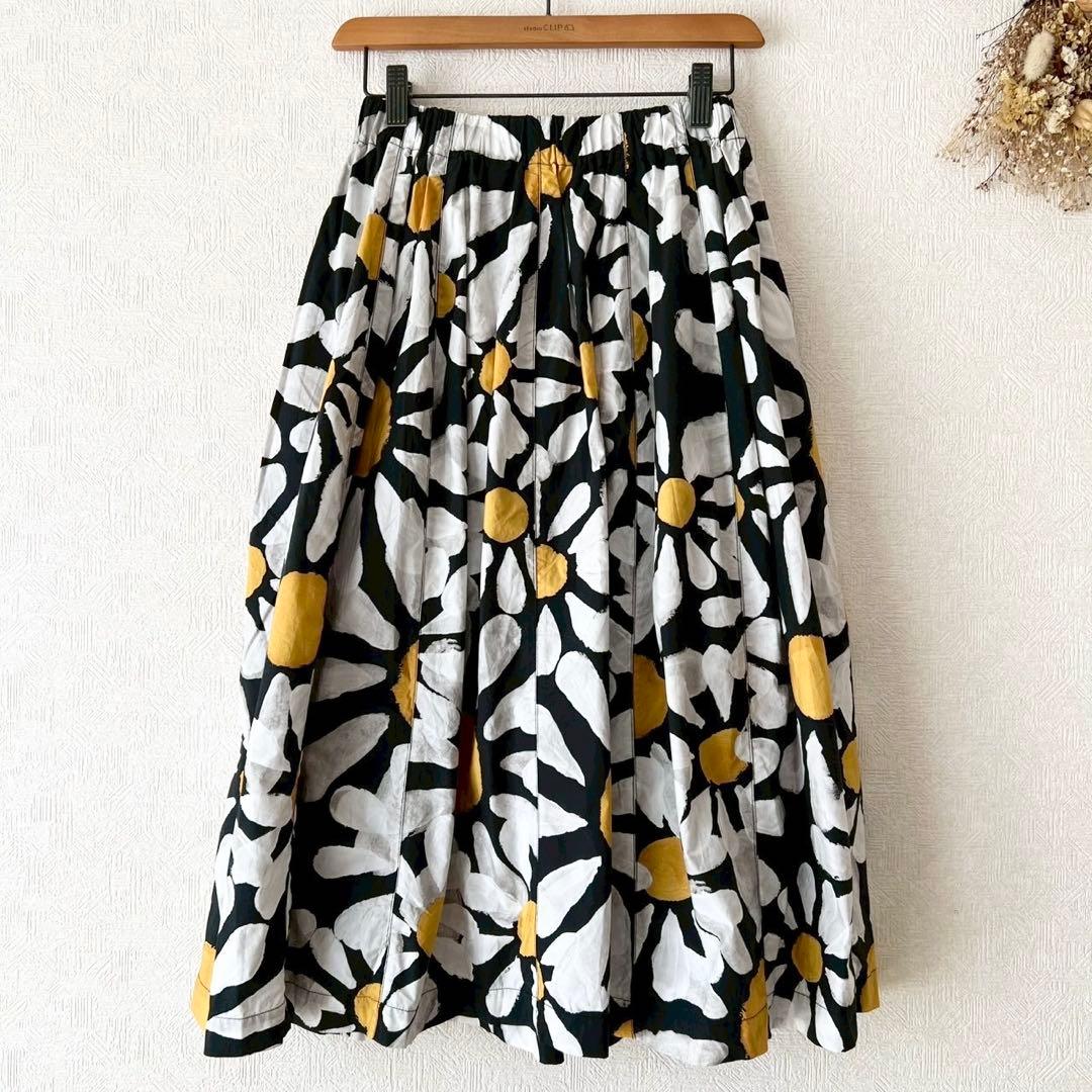 MARNI マルニ デイジーフラワー ギャザースカート コットン 36