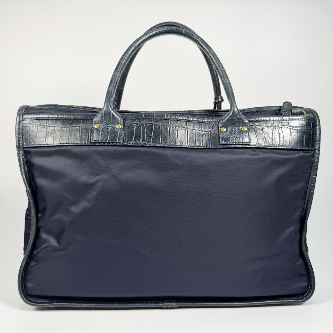 フェリージ ブリーフケース 1731 レザー クロコ A4 ネイビー ビジネス