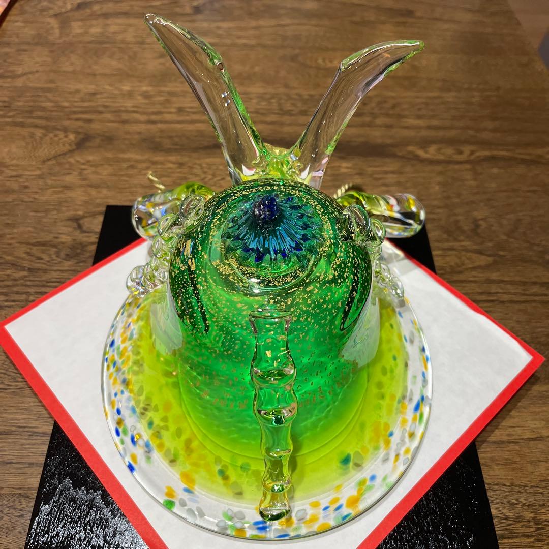 義山飾り兜 ガラス装飾品