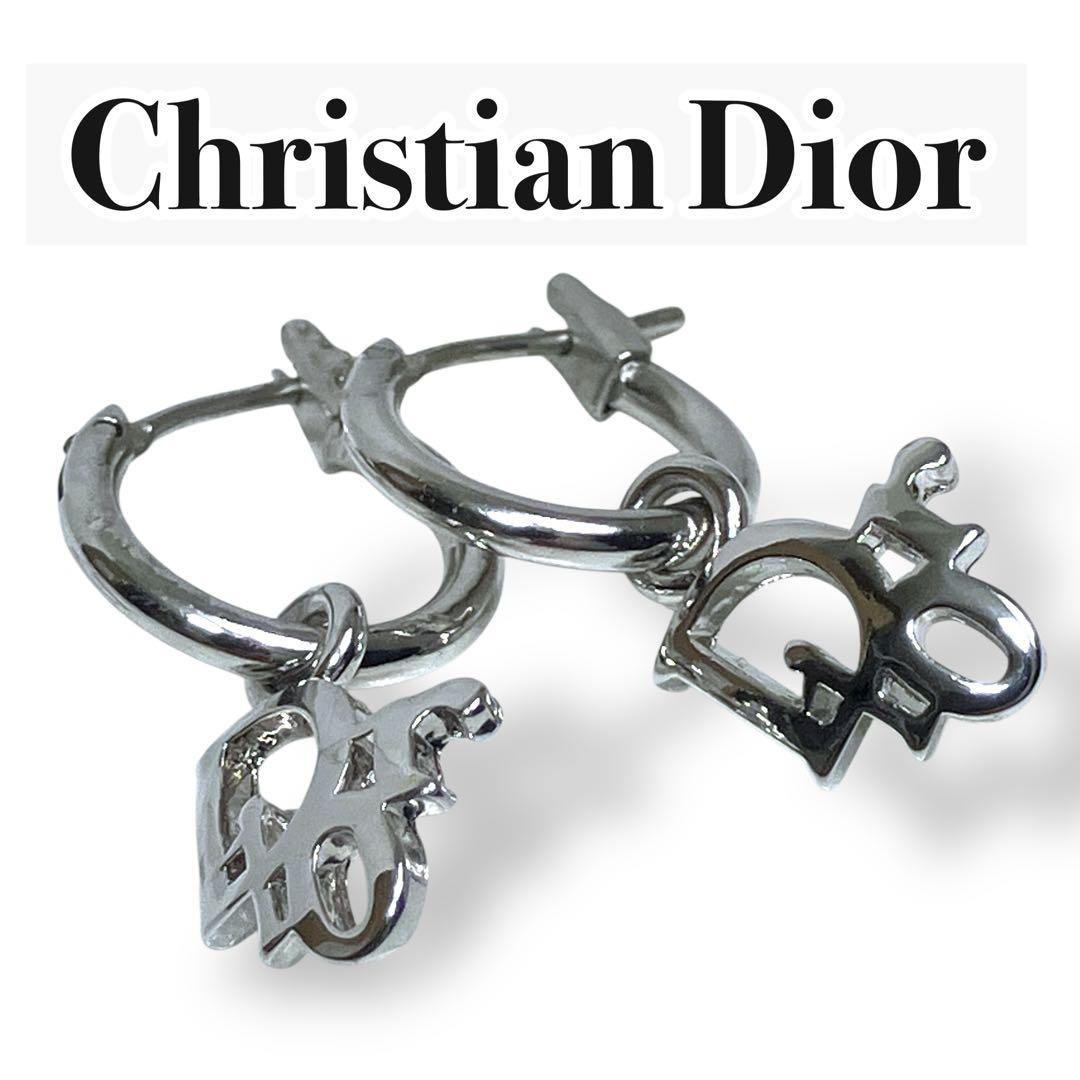 【極美品】Christian Dior ディオール　フープピアス　シルバー CD 楽天市場】Christian Dior フープピアスクリスチャンディオールCD