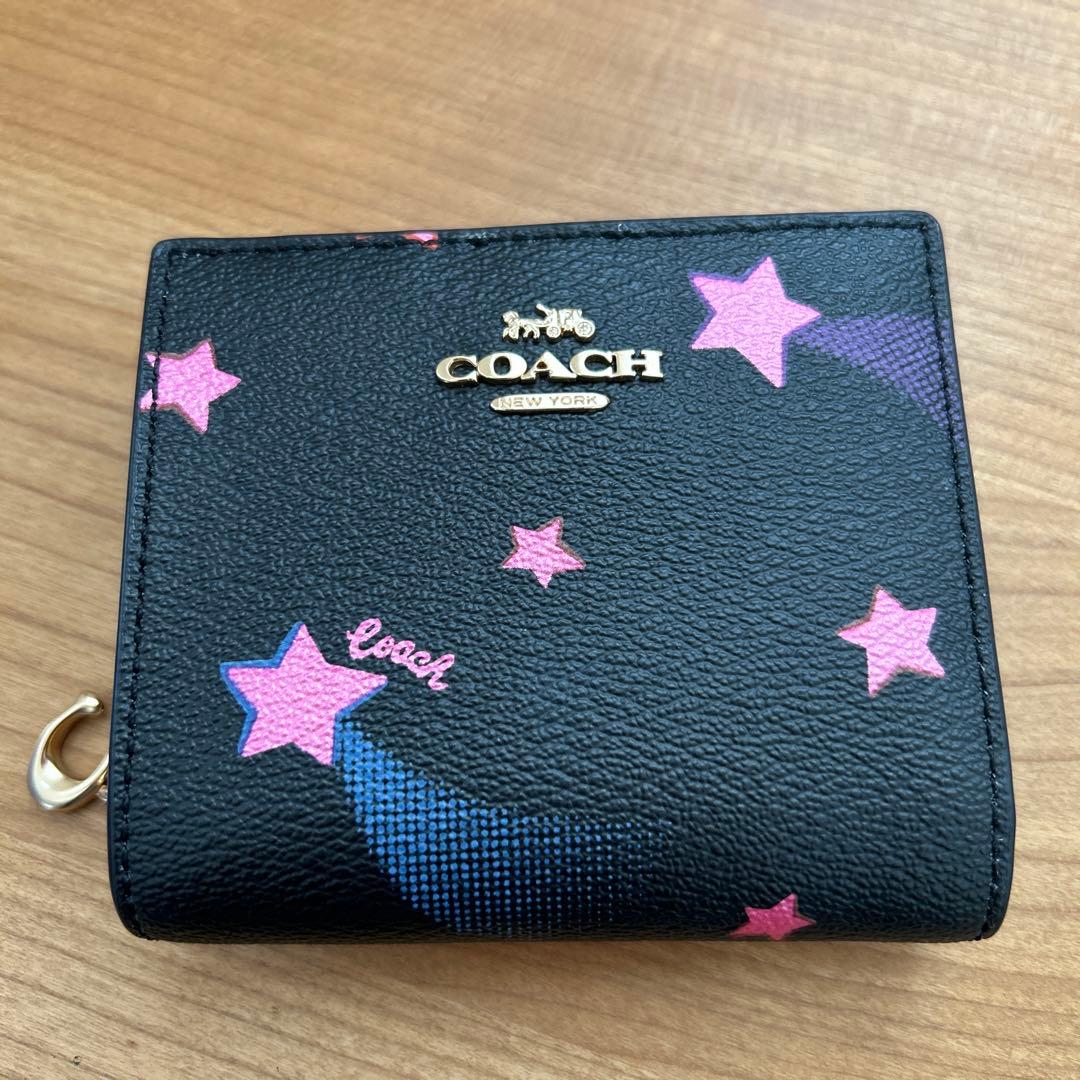 新品未使用 COACH コーチ 2つ折り財布 星柄 スター - メルカリ