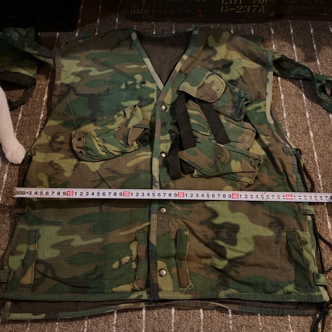 実物生地 ベトナム戦以降 SEALs ベスト 特殊部隊 米軍 補修あり