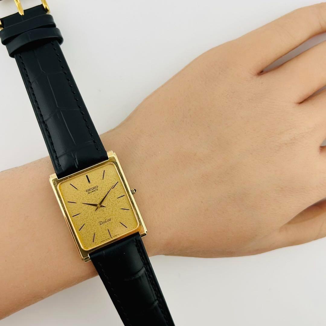 【希少/電池交換済】SEIKO DOLCE 腕時計　新品ベルト　クォーツ