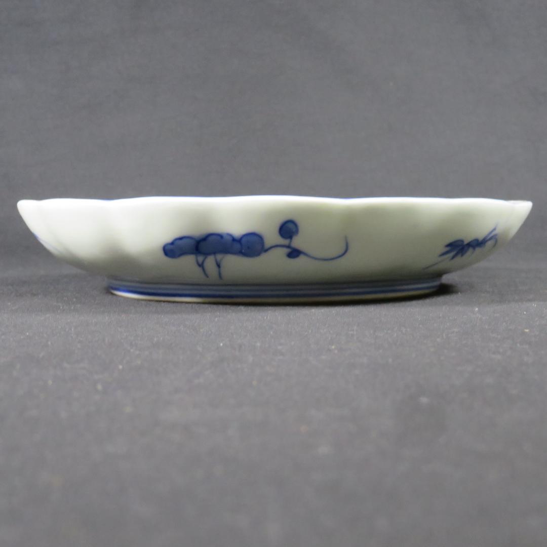 中皿 染付 色絵 風景 山水 古伊万里 銘 富 舟 山 家屋 - メルカリ