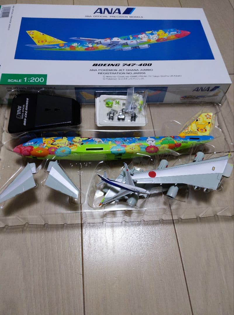 【美品】1/200NH20011ANAポケモンジェットお花ジャンボ＋ミニジャンボ