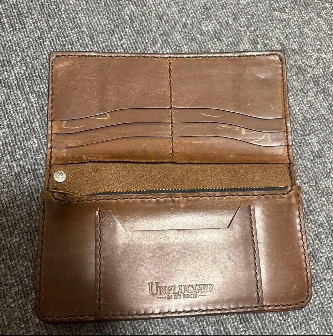 アイアンクロススタッズ付き長財布 クロムエクセルレザー　ブラウン　森下直哉