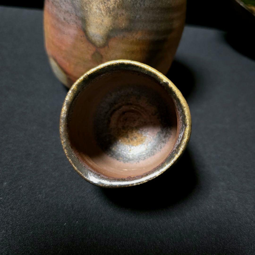 備前焼 小野田瑞穂 徳利 ぐい呑 酒器 2点 - メルカリ