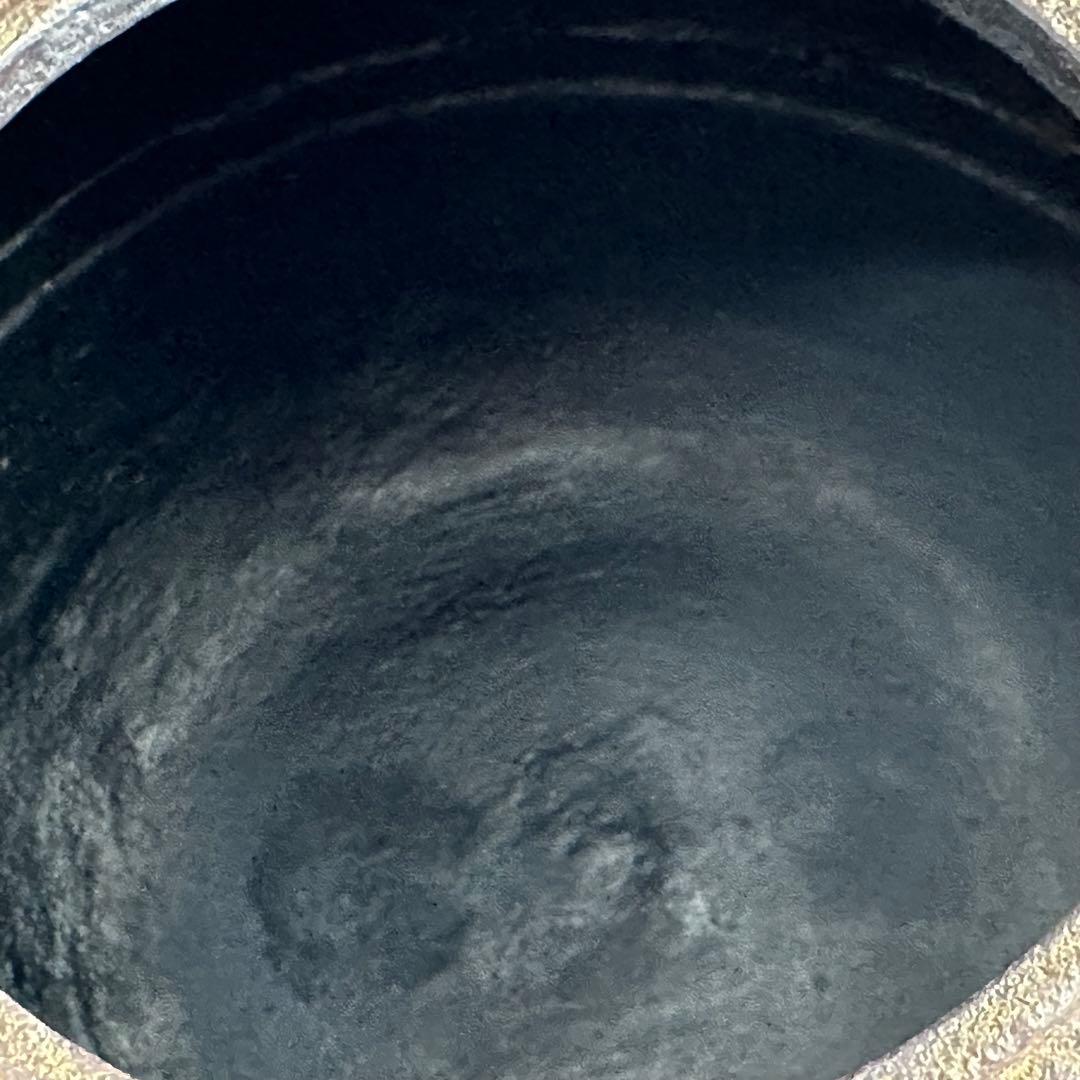 茶道具 唐銅 切掛 鬼面風炉 平丸釜添 加藤恵造 共箱 未使用