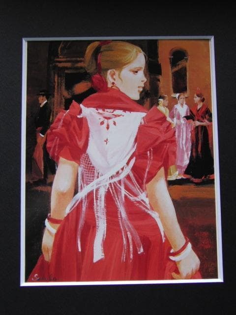 斎藤三郎、「少女ルイサ」、希少な額装用画集より、新品高級額装付