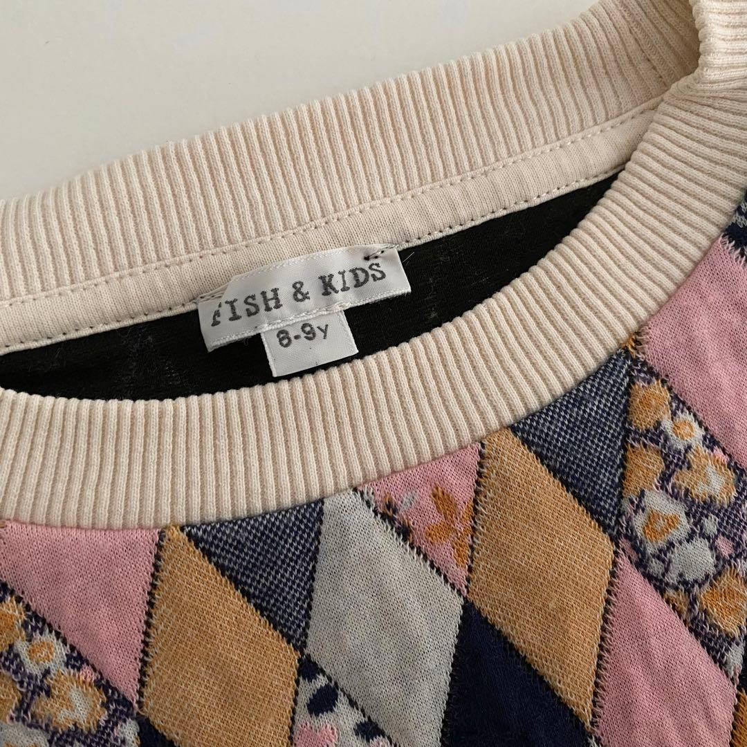 FISH & KIDS パッチワークトレーナー 8-9Y