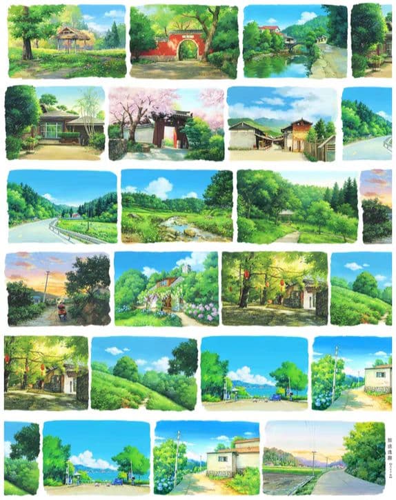 新品まとめ売り☆海外マステ PETテープ 巻き売り 風景・装飾系 10巻セット