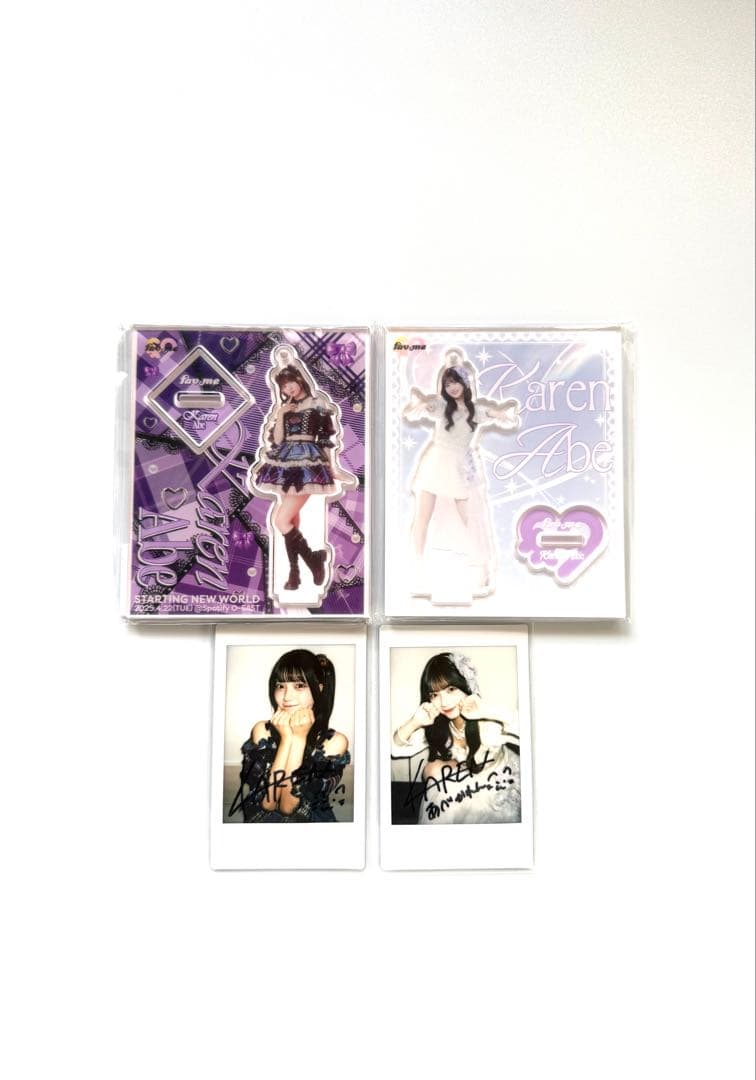 fav me 阿部かれん アクスタ&直筆サイン入りチェキセット fav アクスタ