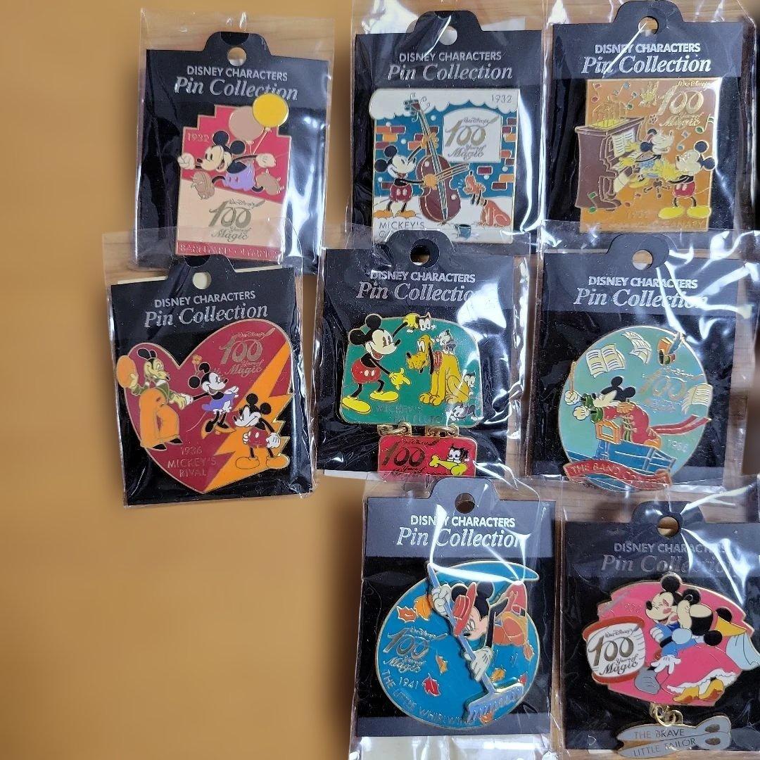 【ディズニー】 ミッキー　100周年　ピンバッジ　ピンコレクション　まとめ売り