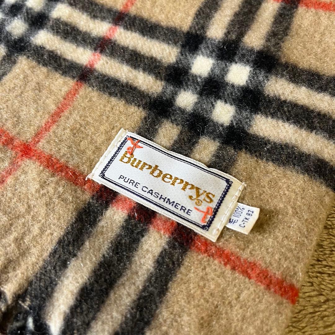 美品 バーバリー Burberry ノバチェック ピュアカシミヤ マフラー