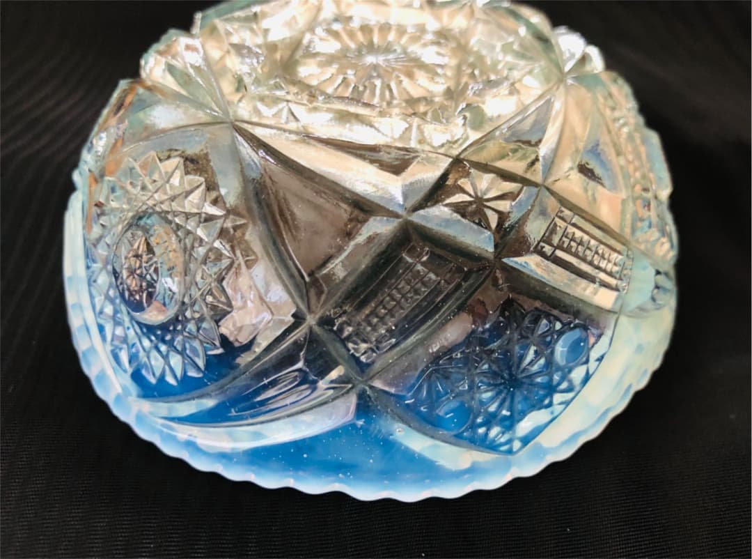 アンティーク カットガラスの器 六芒星