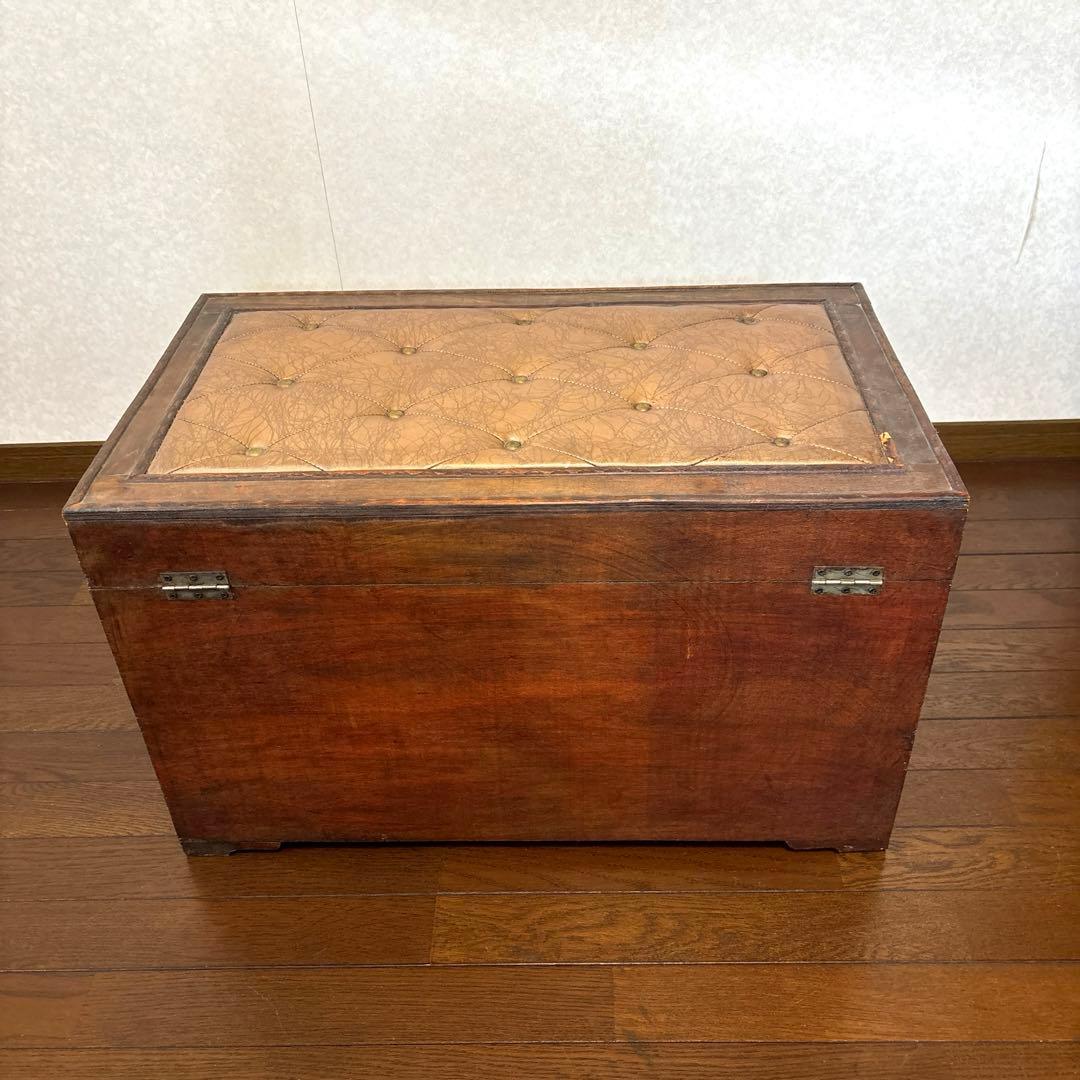 【良品】アンティーク調 収納ボックス 箱 スツール