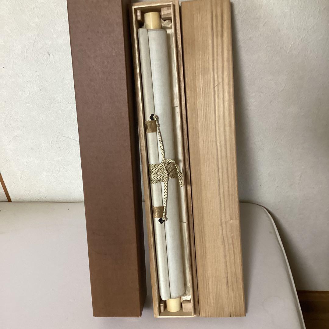 加藤文麗　画讃　水墨瀑布図　　絹本掛軸一幅　落款印譜　肉筆画　模写　　NO62