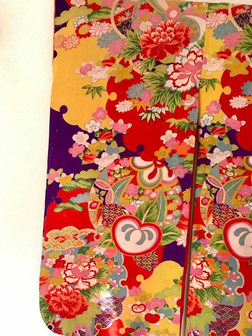 正絹 アンティーク着物 女の子 七五三 ◇雪輪 まり 橘 古典柄