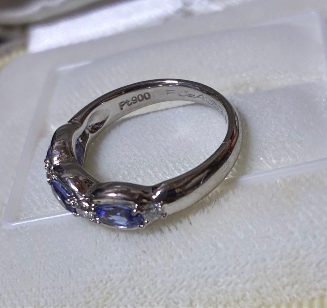 天然ブルーゾイサイト　プラチナリング