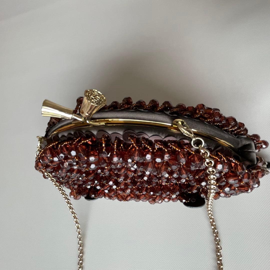 アニヤハインドマーチ ビーズパーティーバッグ　ハリネズミ