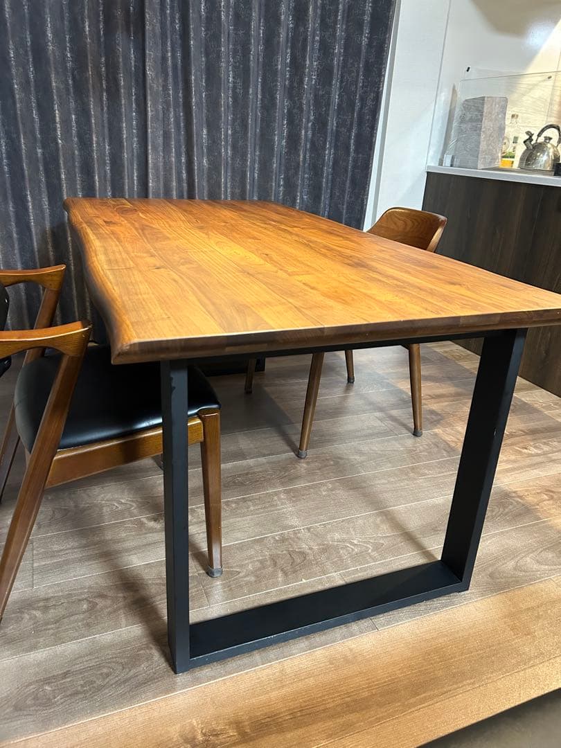 【福岡市東区限定】マナベ家具 木製天板 ダイニングテーブル