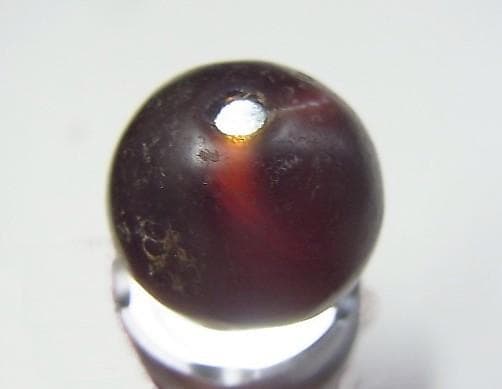 ☆K2501☆アンティーク白帯19ミリ丸ビーズ護符アミュレット薬師玉