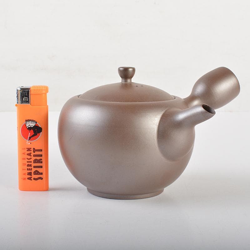 煎茶道具 萬古焼 館正規 作 横手急須 共布共箱 V R7207