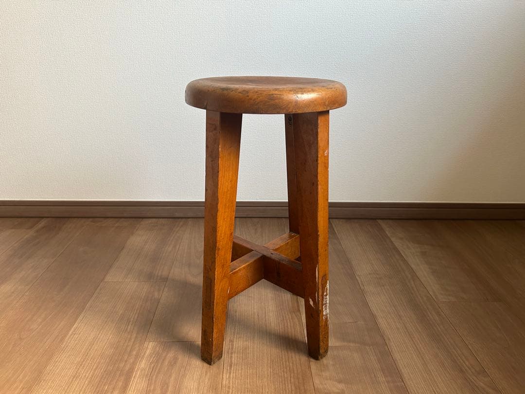 希少　刻印あり　丸椅子　スツール　アンティーク　ヴィンテージ　レトロ　尚絅女学院