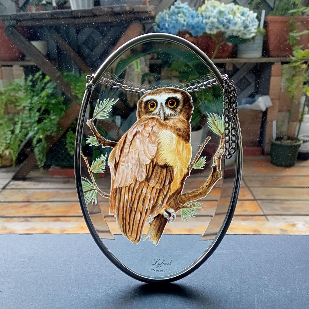 ライフォード社ステンドグラス ふくろう 梟フクロウ /グラスマスターズ