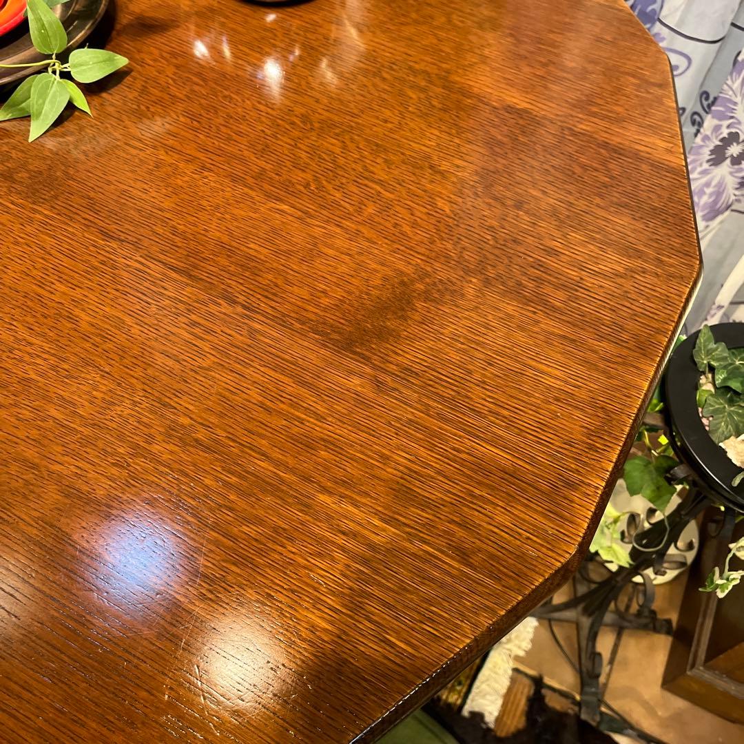 NH338ヴィンテージ オーク　１６角　ダッチカントリーダイニングテーブル