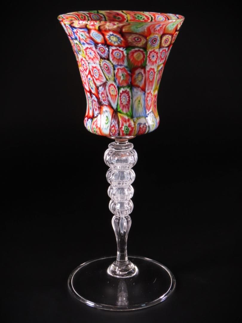 ベネチアンガラス ミルフィオリ カップ&ソーサー ヴェネチアングラス